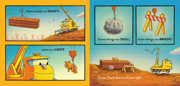 Бумажная книга «Crane Truck's Opposites», автор Шерри Даски Ринкер - фото №1
