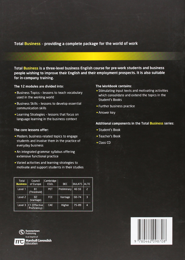Бумажная книга «Total Business. Workbook with Key», автор Брайан Клоуз - фото №1
