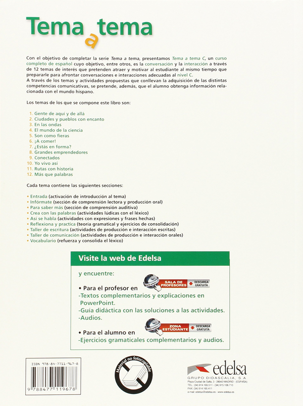 Бумажная книга «Tema a tema C1/C2 Libro del alumno» - фото №1