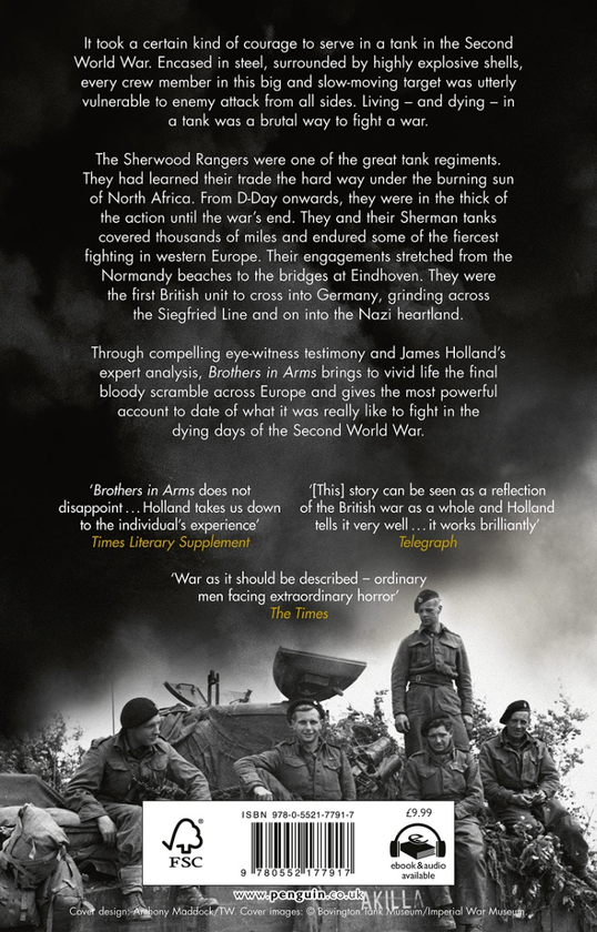 Бумажная книга «Brothers in Arms. One Legendary Tank Regiment's Bloody War from D-Day to VE-Day», автор Джеймс Холланд - фото №1