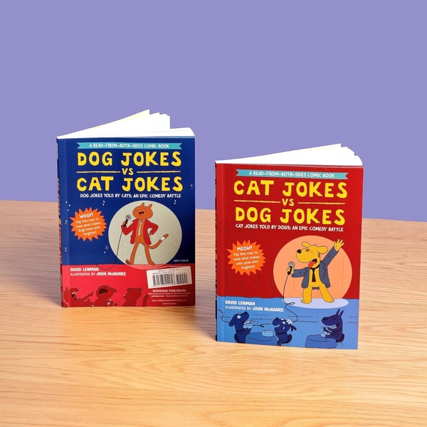 [object Object] «Cat Jokes vs. Dog Jokes. Dog Jokes vs. Cat Jokes. A Read-from-Both-Sides Comic Book», авторов Дэвид Льюман, Джон Макнэми - фото №3 - миниатюра