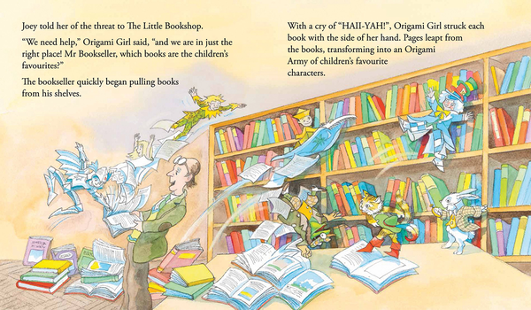 Бумажная книга «The Little Bookshop and the Origami Army», автор Майкл Форман - фото №1
