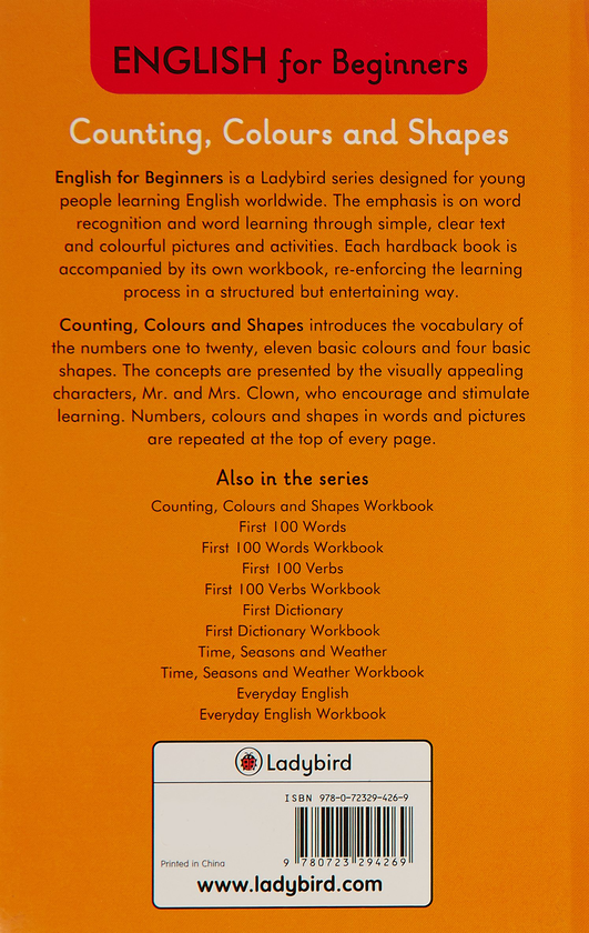 Паперова книга «Counting, Colours and Shapes. English for Beginners» - фото №1