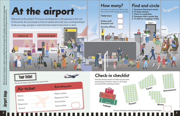 Бумажная книга «At the Airport Activity Book. Includes more than 300 Stickers» - фото №1