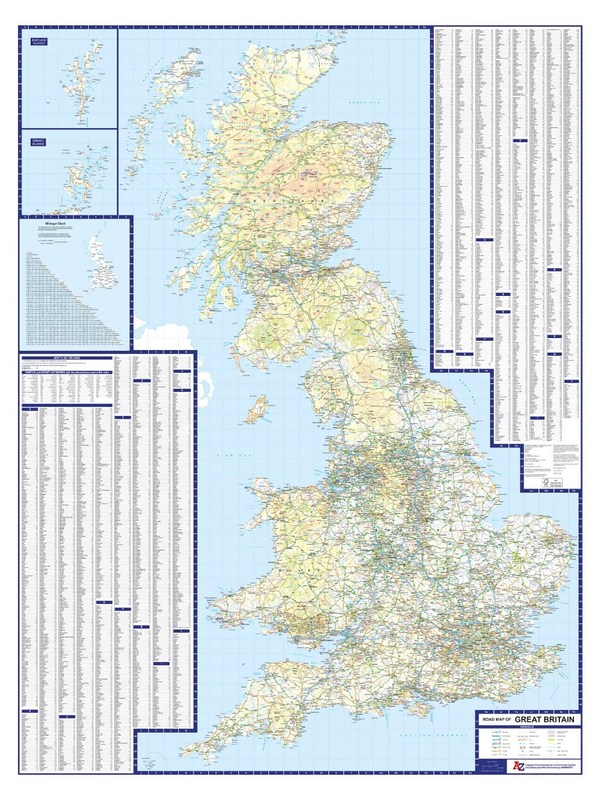 Бумажная книга «Great Britain A-Z-Road Map» - фото №1