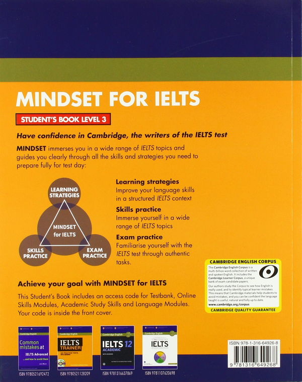 Бумажная книга «Mindset for IELTS Level 3 Student's Book with Testbank and Online Modules: An Official Cambridge IELTS Course», авторов Грег Арчер, Клэр Виджаятилаке - фото №1
