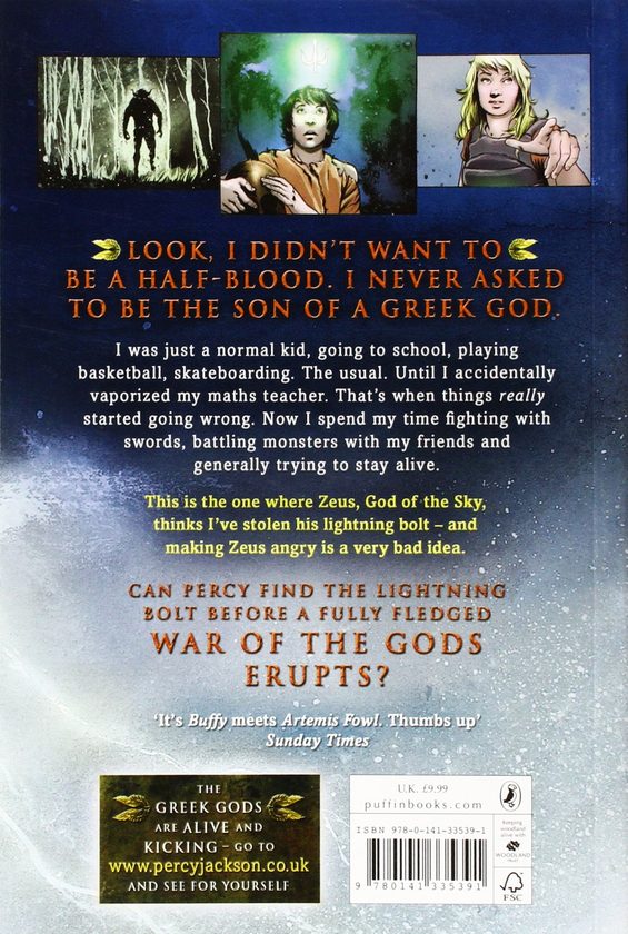 Паперова книга «Percy Jackson And The Lightning Thief», авторів Рік Ріордан, Роберт Вендітті - фото №1