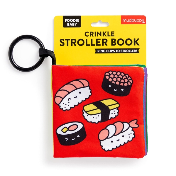 Бумажная книга «Foodie Baby Crinkle Fabric Stroller Book» - фото №1