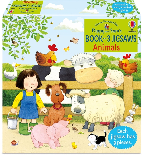 [object Object] «Poppy and Sam's Book and 3 Jigsaws. Animals», автор Хизер Эмери - фото №1