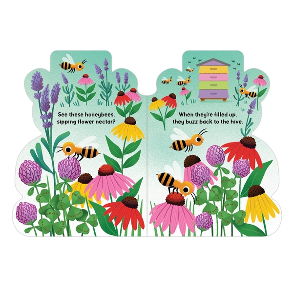 Бумажная книга «The Honey Bear Hive Shaped Board Book», автор Джилане Гофман - фото №1