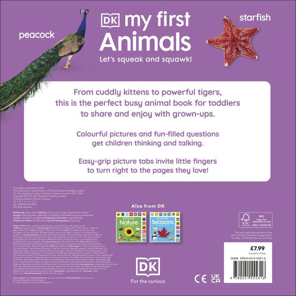 Бумажная книга «My First Animals Let's Squeak and Squawk» - фото №1