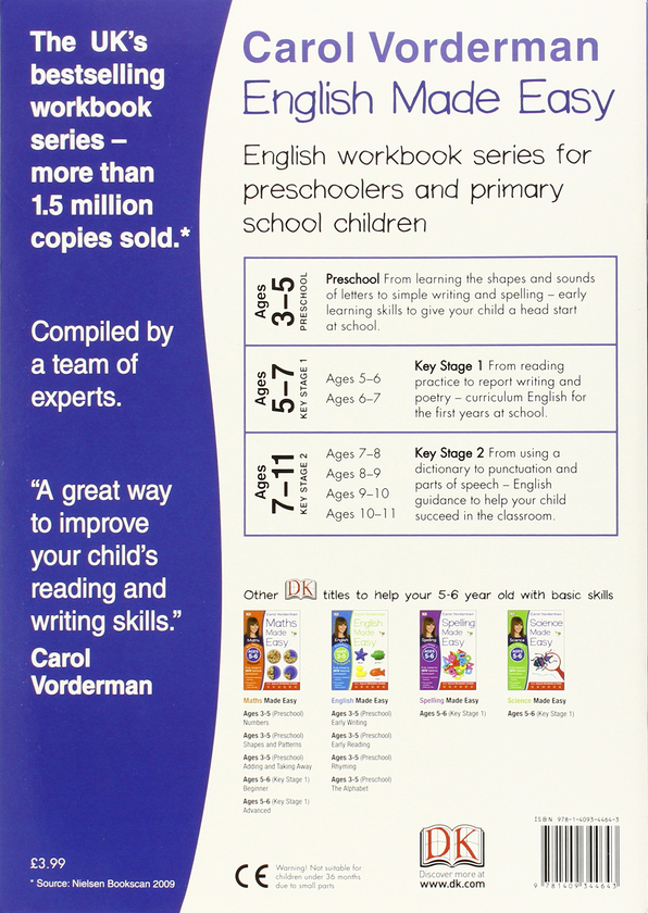 Бумажная книга «English Made Easy Ages 5-6 Key Stage 1», автор Кэрол Вордерман - фото №1