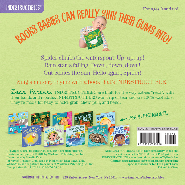 Паперова книга «Indestructibles. Itsy-Bitsy Spider» - фото №1