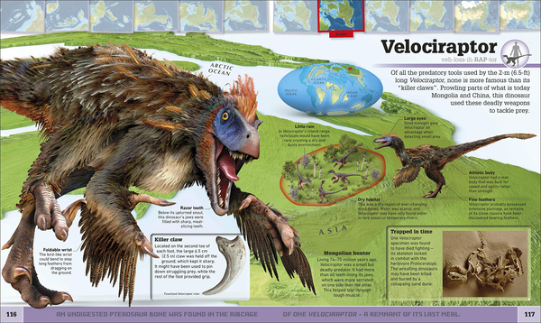 Бумажная книга «What's Where on Earth Dinosaurs and Other Prehistoric Life», авторов Даррен Нэйш, Крис Баркер - фото №1