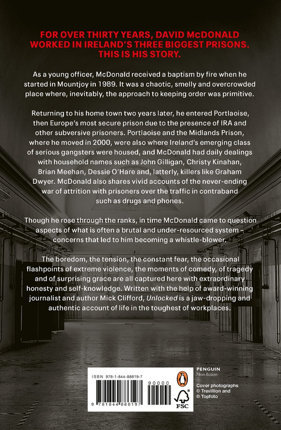 Бумажная книга «Unlocked. An Irish Prison Officer's Story», авторов Дэвид Макдональд, Мик Клиффорд - фото №1