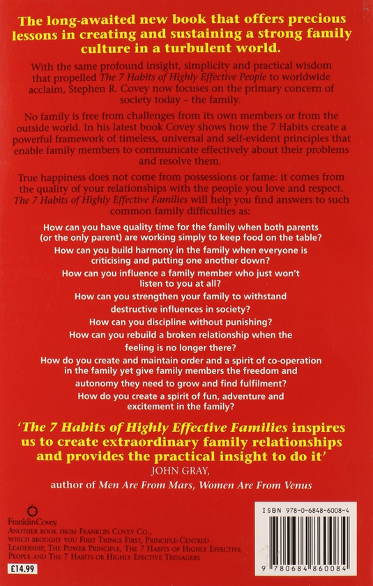 Книга «The 7 Habits of Highly Effective Families» – Стівен Кові