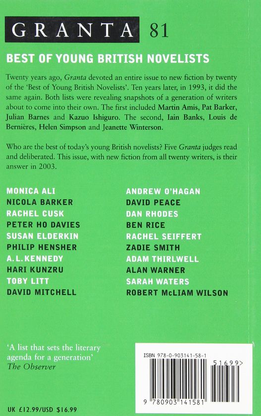 Бумажная книга «Granta 81. The Best of Young British Novelists 3», автор Ян Джек - фото №1