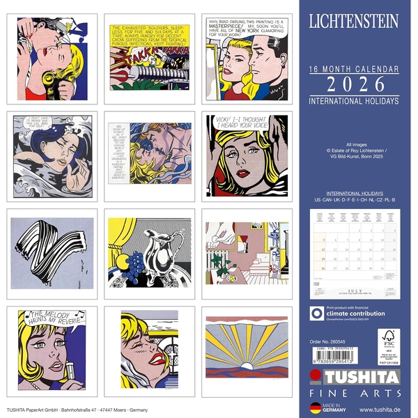 Бумажная книга «Roy Lichtenstein 2026» - фото №1