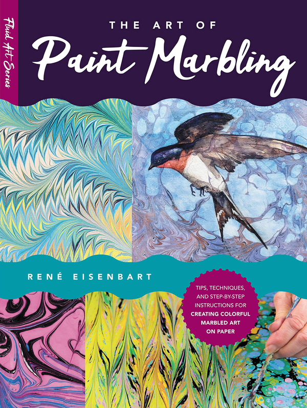 Паперова книга «The Art of Paint Marbling. Tips, techniques, and step-by-step instructions for creating colorful marbled art on paper», автор Рене Ейзенбарт - фото №1