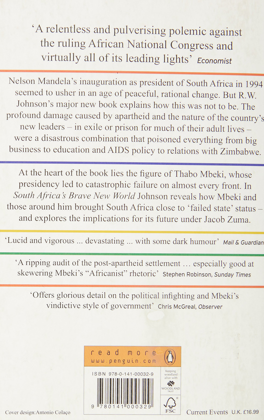 Бумажная книга «South Africa's Brave New World. The Beloved Country Since the End of Apartheid», автор Р. У. Джонсон - фото №1