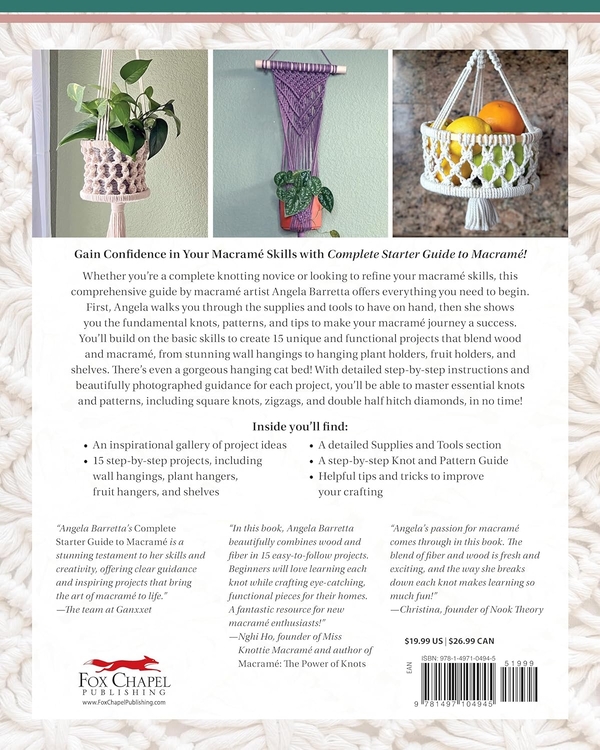 [object Object] «Complete Starter Guide to Macramé: 15 Knotted Home Creations Made with Natural Materials», автор Анжела Барретта - фото №2 - мініатюра