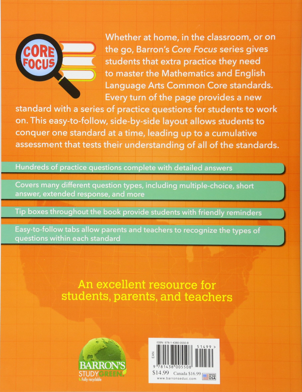 Паперова книга «Barron's Core Focus Grade 2: Test Practice for Common Core», автор Меріроз Уолш - фото №1