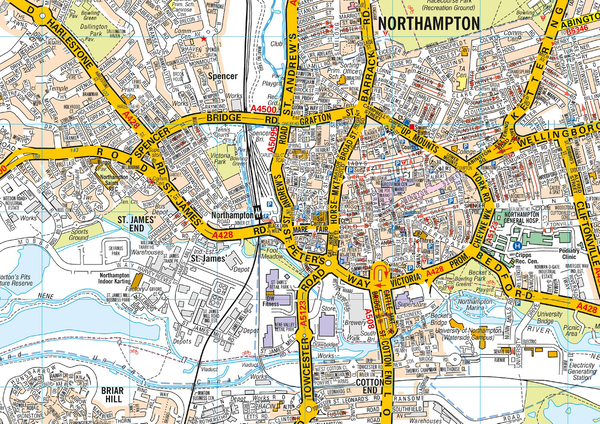 Бумажная книга «Northampton A-Z Pocket Street Map» - фото №1