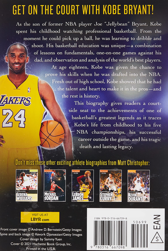 Бумажная книга «Legends in Sports. Kobe Bryant», автор Мэтт Кристофер - фото №1