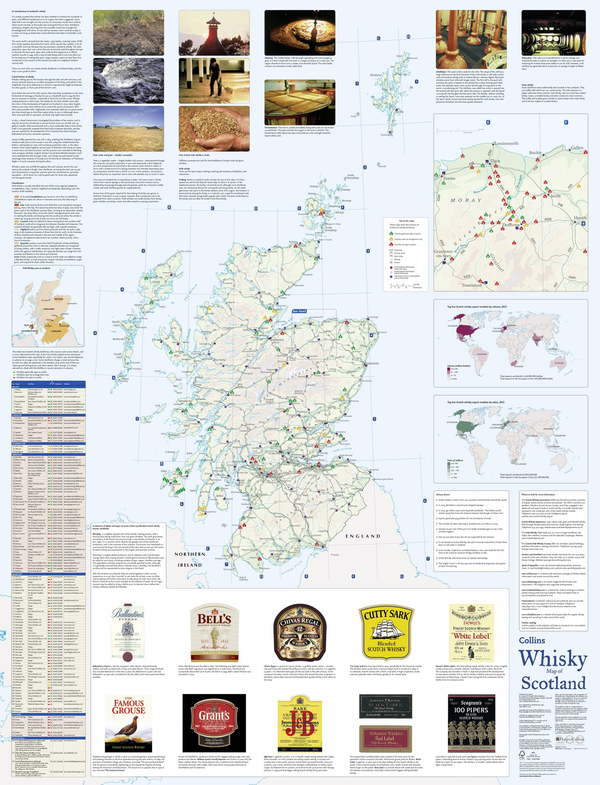 Бумажная книга «Collins Pictorial Maps — Whisky Map of Scotland », автор Collins Maps - фото №1