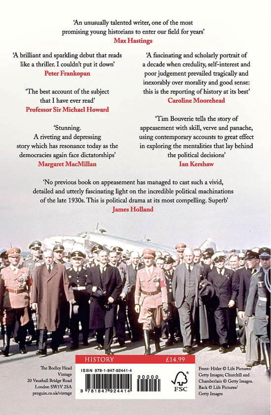 Паперова книга «Appeasing Hitler. Chamberlain, Churchill and the Road to War», автор Тім Бувері - фото №1
