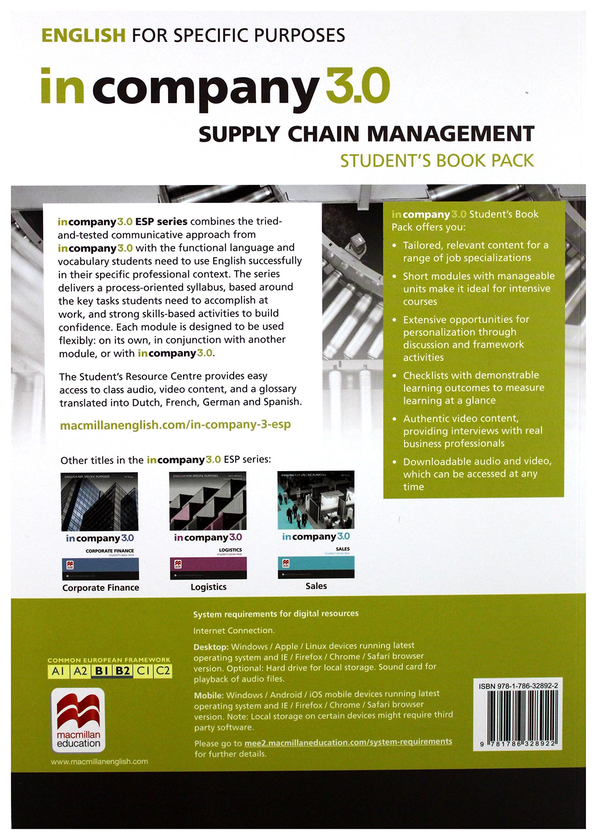 [object Object] «In Company 3.0. ESP Supply Chain Management. Student's Book Pack», авторов Джереми Тауненд, Джон Эллисон - фото №2 - миниатюра