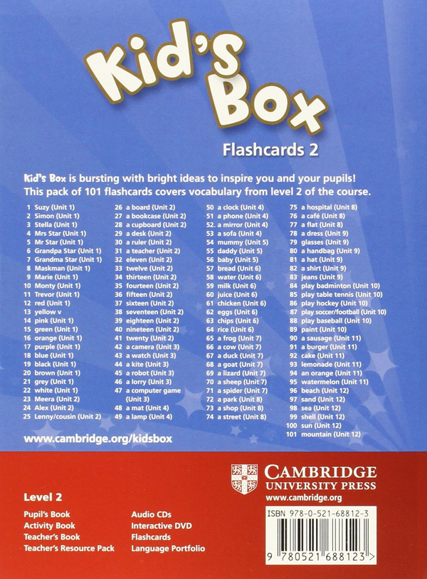 Бумажная книга «Kid's Box 2 Flashcards (pack of 101): Level 2 », автор Кэролайн Никсон - фото №1