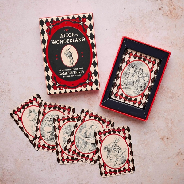 Бумажная книга «Alice in Wonderland. A Card and Trivia Game. 52 Illustrated Cards With Games and Trivia Inspired by Classics» - фото №1