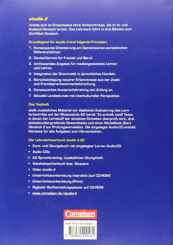 Бумажная книга «Studio D: Testheft A2 (+CD)», автор Герман Функ - фото №1
