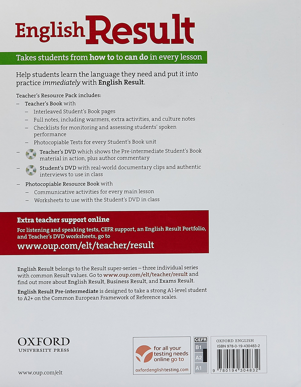 Бумажная книга «English Result Pre-Intermediate Teacher's Book with DVD Pack», авторов Энни Макдональд, Марк Хэнкок - фото №1