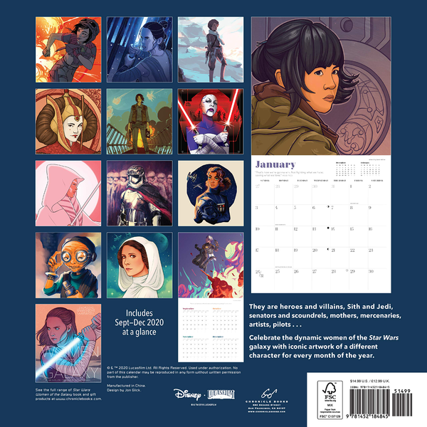 Бумажная книга «Star Wars Women of the Galaxy. Wall Calendar 2021» - фото №1