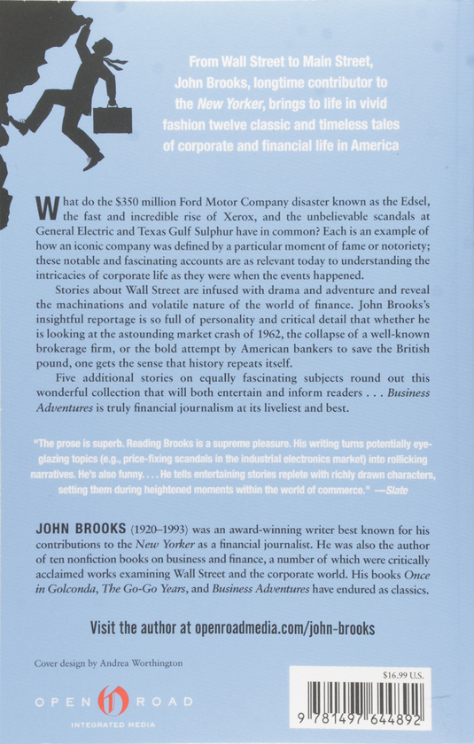 Бумажная книга «Business Adventures. Twelve Classic Tales from the World of Wall Street», автор Джон Брукс - фото №1