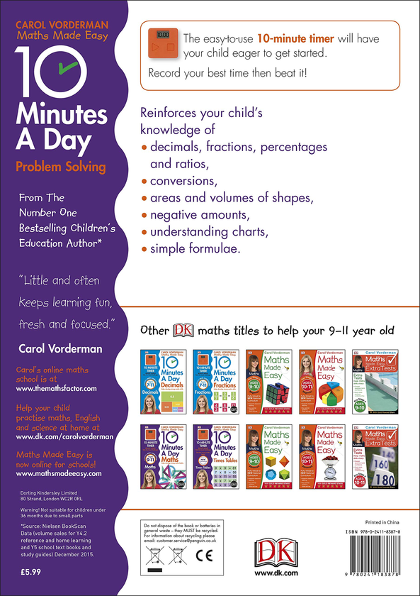 [object Object] «10 Minutes a Day Problem Solving Ages 9-11 Key Stage 2», автор Кэрол Вордерман - фото №2 - миниатюра
