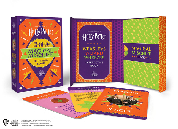 Бумажная книга «Harry Potter Weasley & Weasley Magical Mischief Deck and Book», автор Дональд Лемке - фото №1