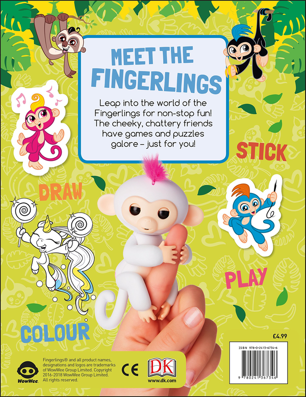 Бумажная книга «Fingerlings Sticker Activity Book» - фото №1