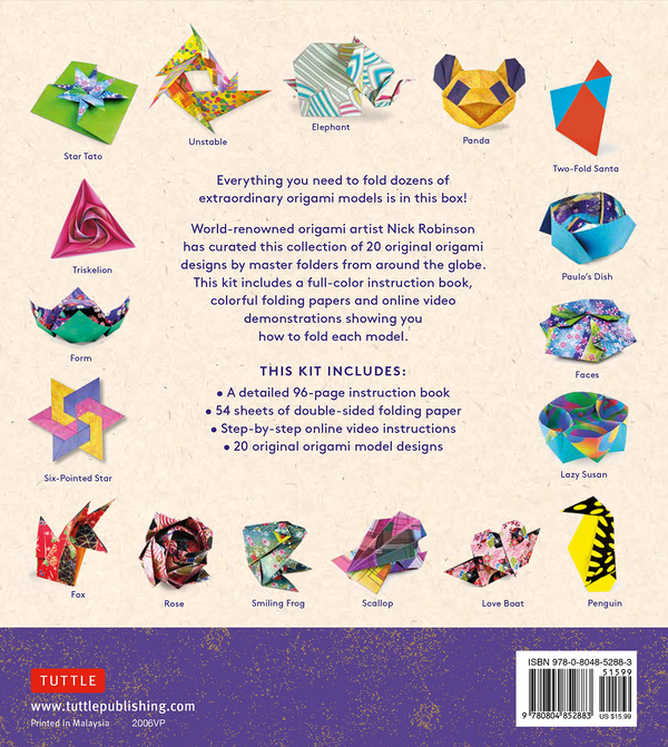 Бумажная книга «Origami Masters Kit. 20 Folded Models by the World's Leading Artists», автор Ник Робинсон - фото №1