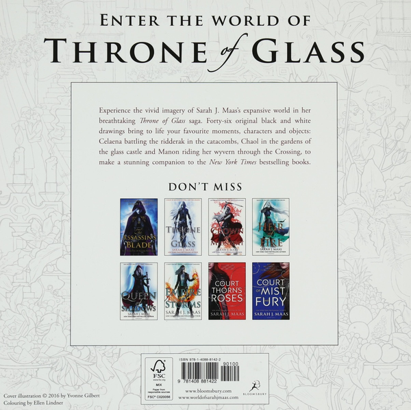 Бумажная книга «The Throne of Glass Colouring Book», автор Сара Дж. Маас - фото №1