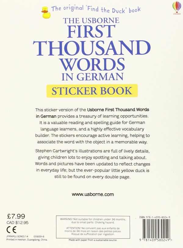 Паперова книга «First 1000 Words in German. Sticker Book » - фото №1