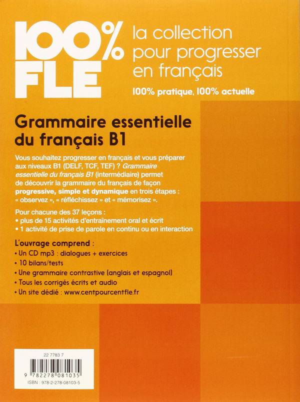 Паперова книга «Grammaire Essentielle du Francais B1 Livre + Mp3 CD+ Corriges» - фото №1