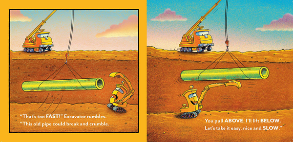 Бумажная книга «Crane Truck's Opposites», автор Шерри Даски Ринкер - фото №1