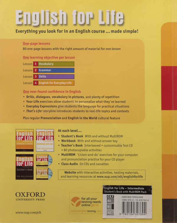 [object Object] «English for Life Intermediate. Student's Book with MultiROM Pack», автор Том Хатчінсон - фото №2 - мініатюра