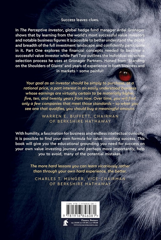 Паперова книга «The Perceptive Investor. The Art, Science & Temperament of Successful Value Investing», автор Ардал Гронагер - фото №1