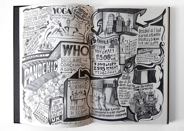 Бумажная книга «Vic Lee's Corona Diary. A personal illustrated journal of the COVID-19 pandemic of 2020», автор Вик Ли - фото №1