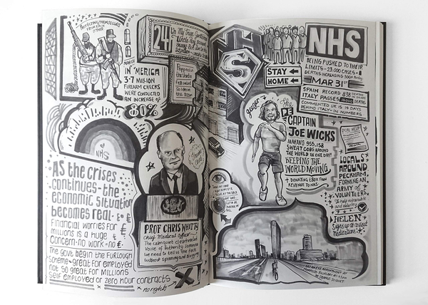Бумажная книга «Vic Lee's Corona Diary. A personal illustrated journal of the COVID-19 pandemic of 2020», автор Вик Ли - фото №1