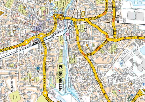 Бумажная книга «Peterborough A-Z Pocket Street Map» - фото №1